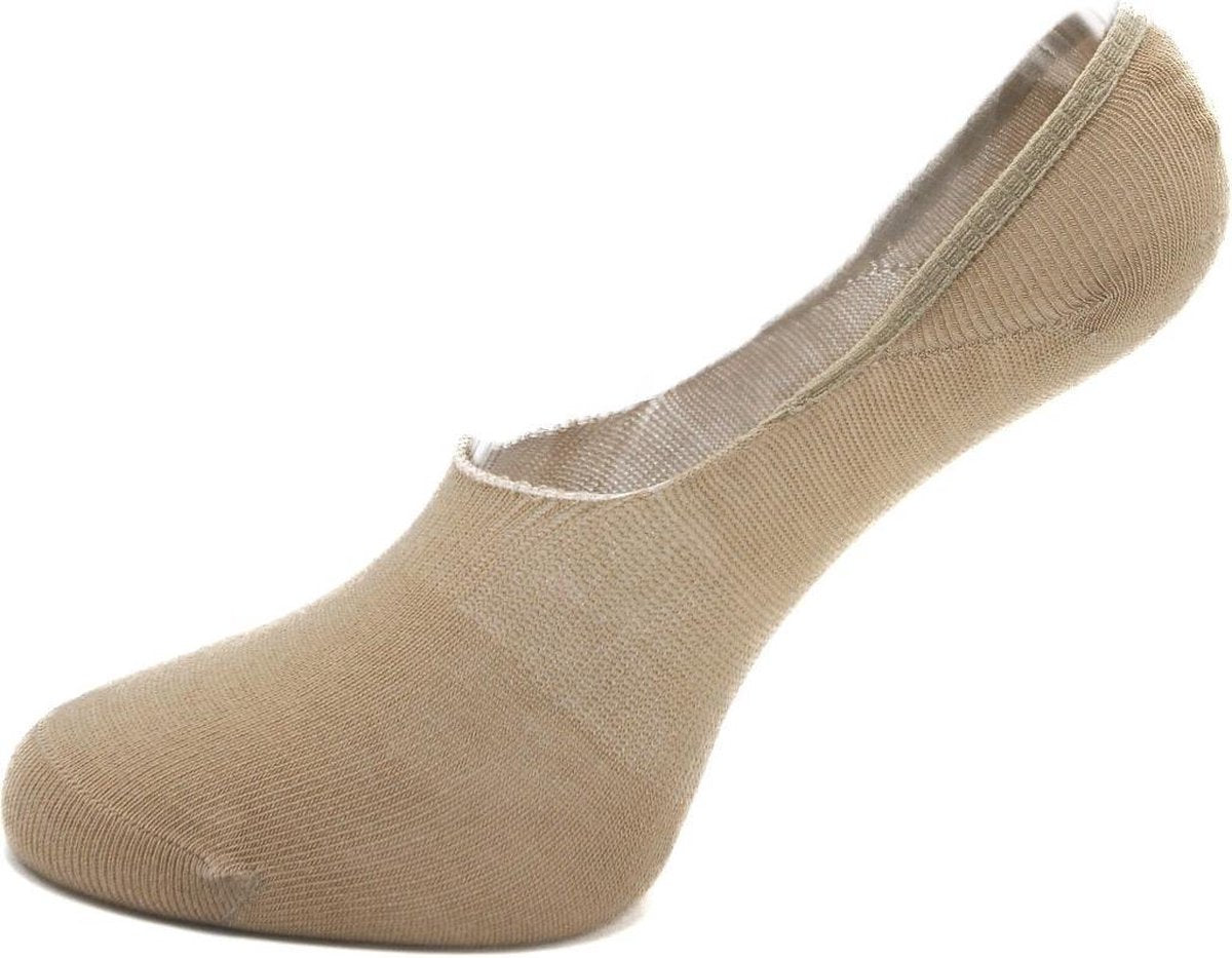 Boru Bamboe Kousenvoetje Beige (3 paar)-39/42