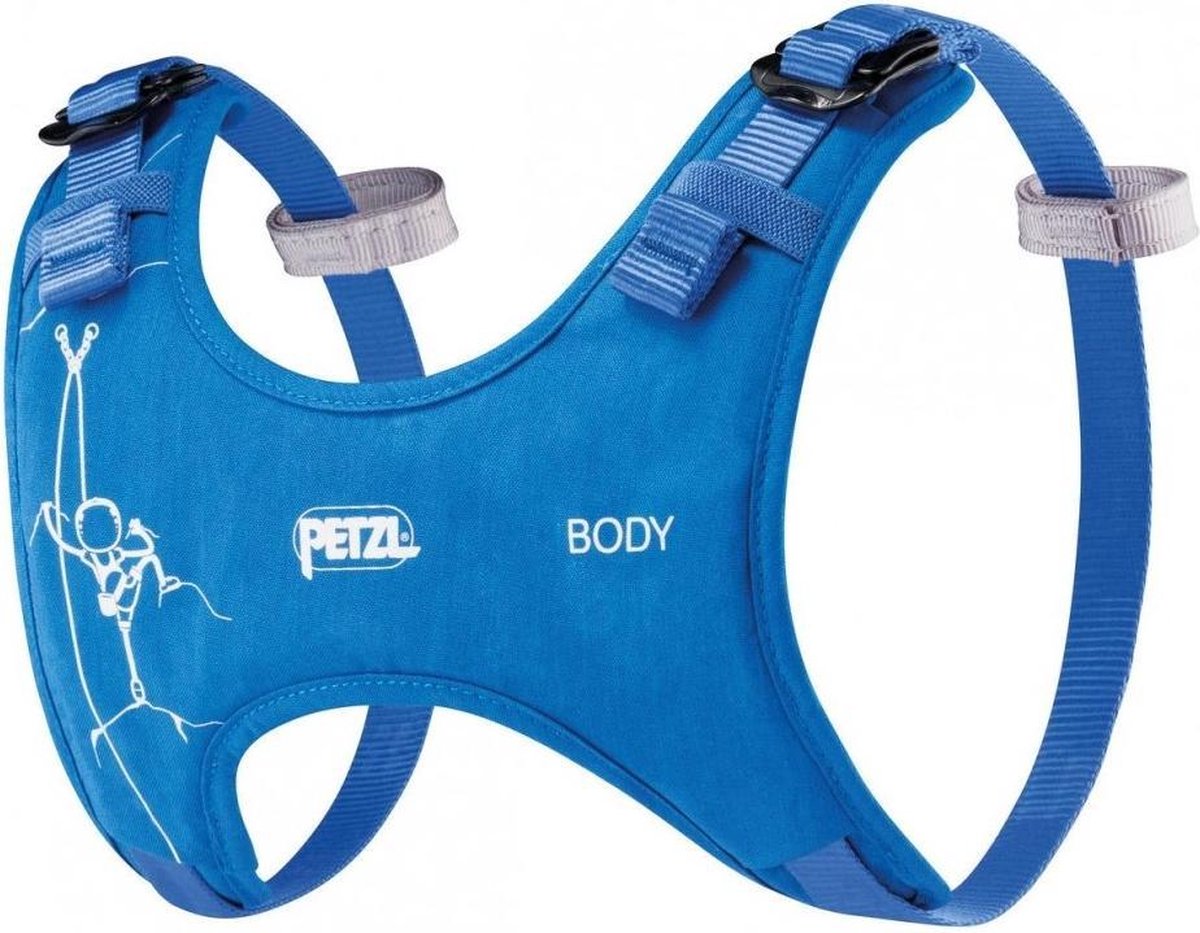 Klimgordels : Petzl Body Zeer Comfortabele Kinderborstgordel Blauw
