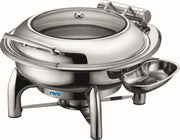 SARO Chafing Dish - Design en geschikt voor inductie voorverwarmen - 2 branderhouders - 2 jaar garantie - rond model JESSIE