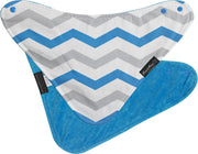Mum2Mum - Fashion Bandana Wonderslab Katoen - Chevron Blauw Grijs