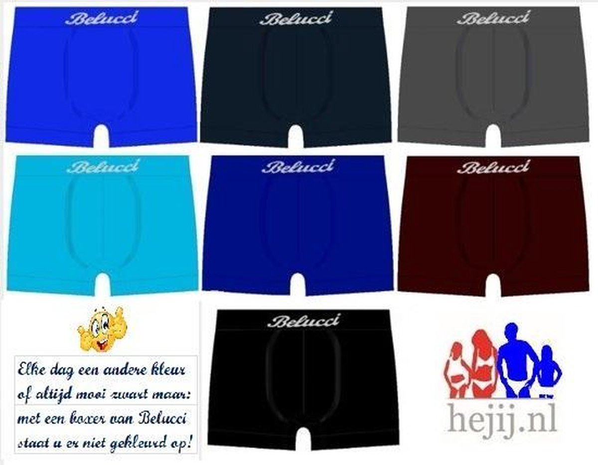 Boxershorts heren (7 stuks) microfiber Belucci Kleur XL/XXL