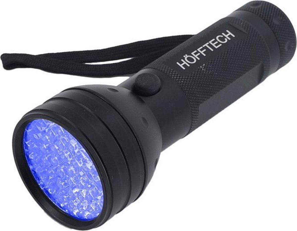 Höfftech UV Zaklamp 51 Ultra Violet LED's - Blacklight - Robuuste Aluminium Behuizing - Detector voor Vals geld
