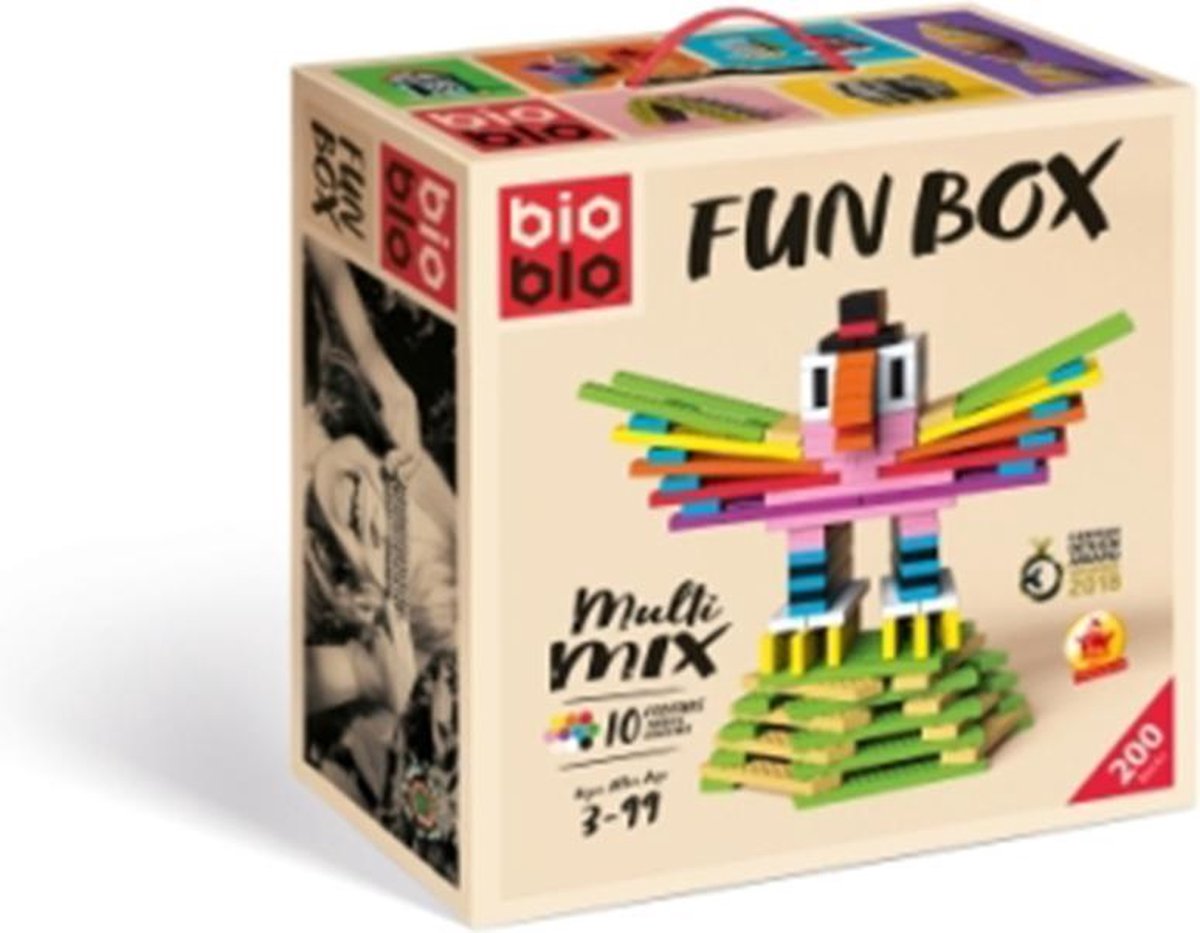 Bioblo Fun Box - 200 eco bouwblokken