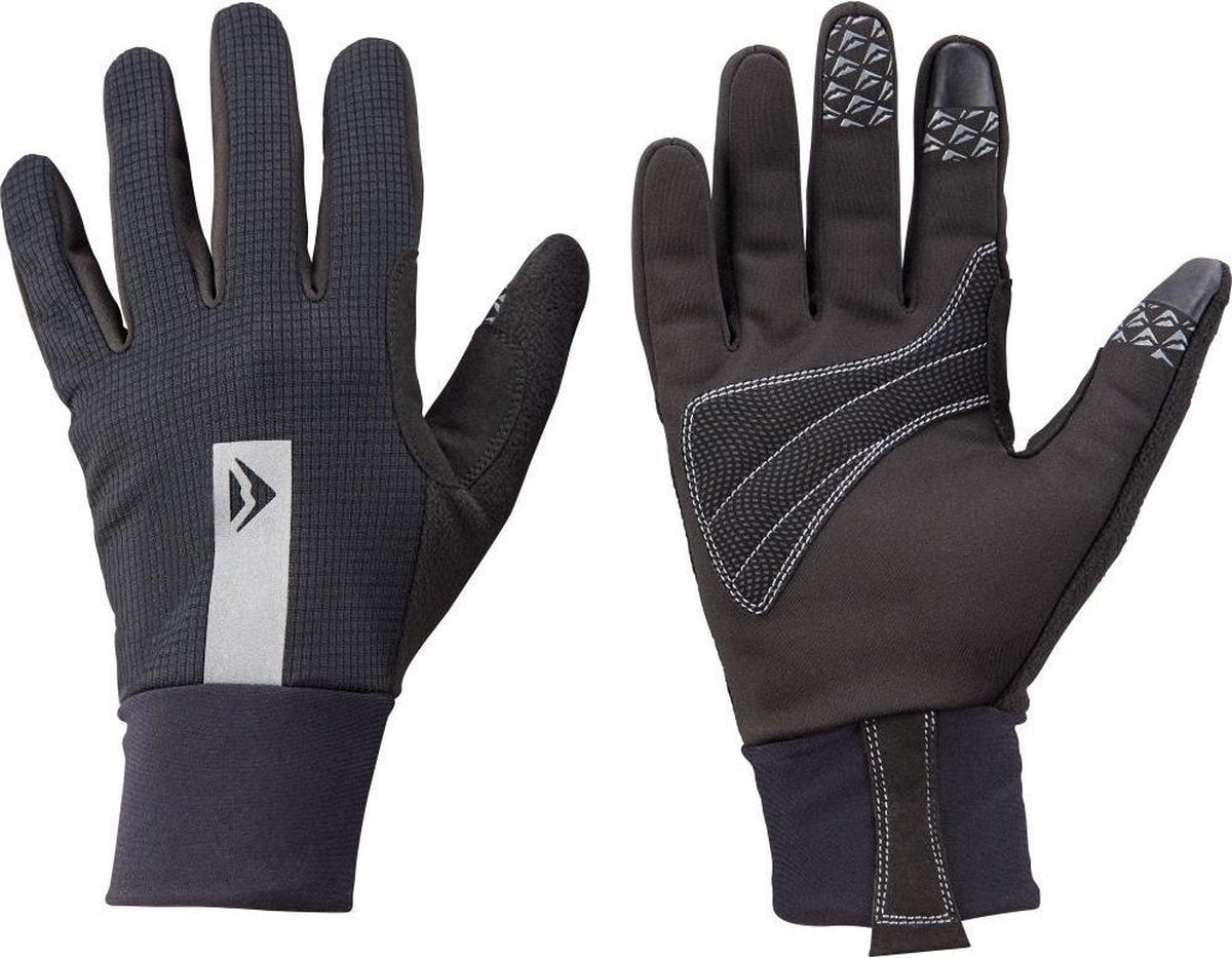 HANDSCHOENEN LANG WINDSTOP ZWART/GRIJS M