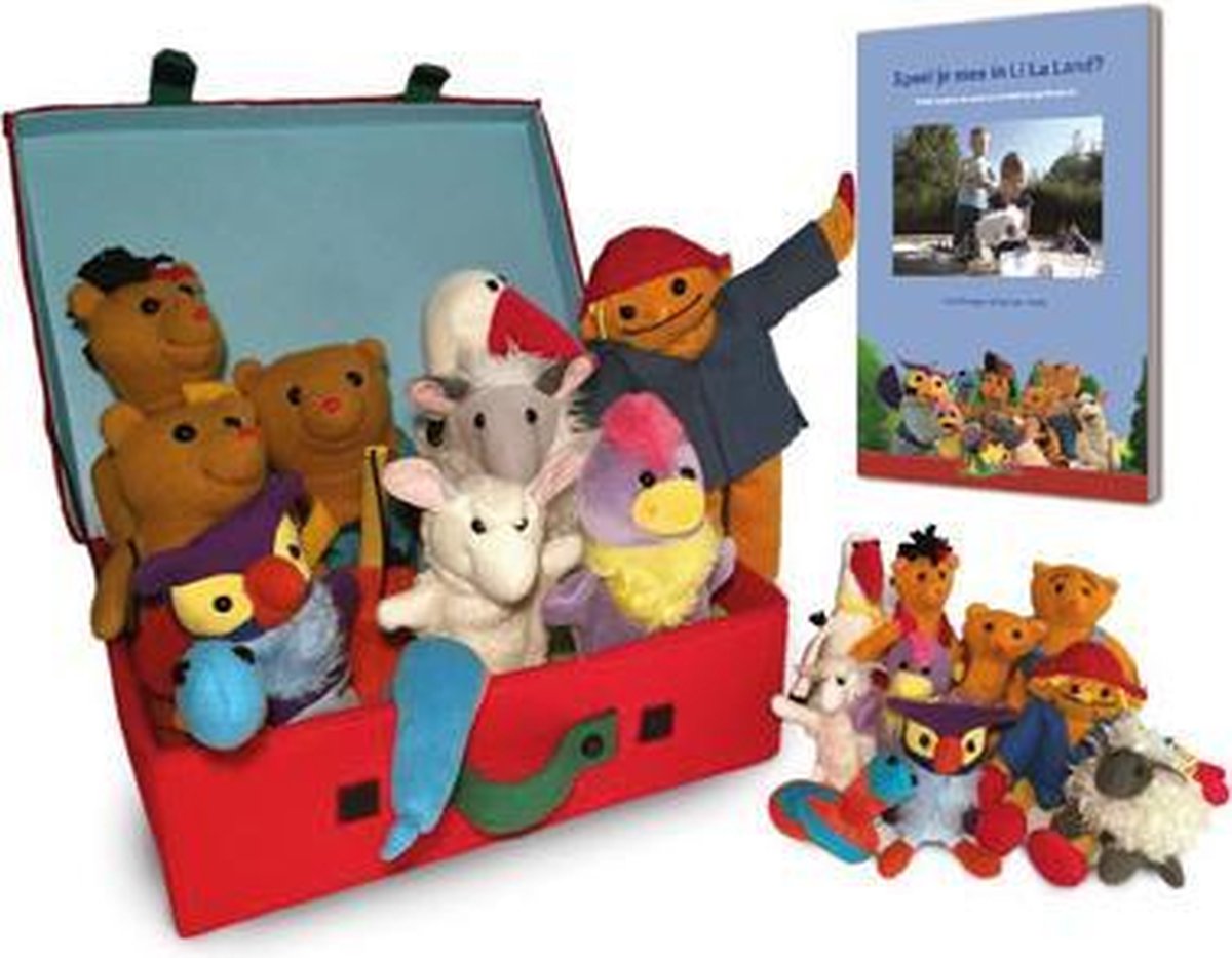 Lilaland Kofferset 10 Handpoppen Speel je mee