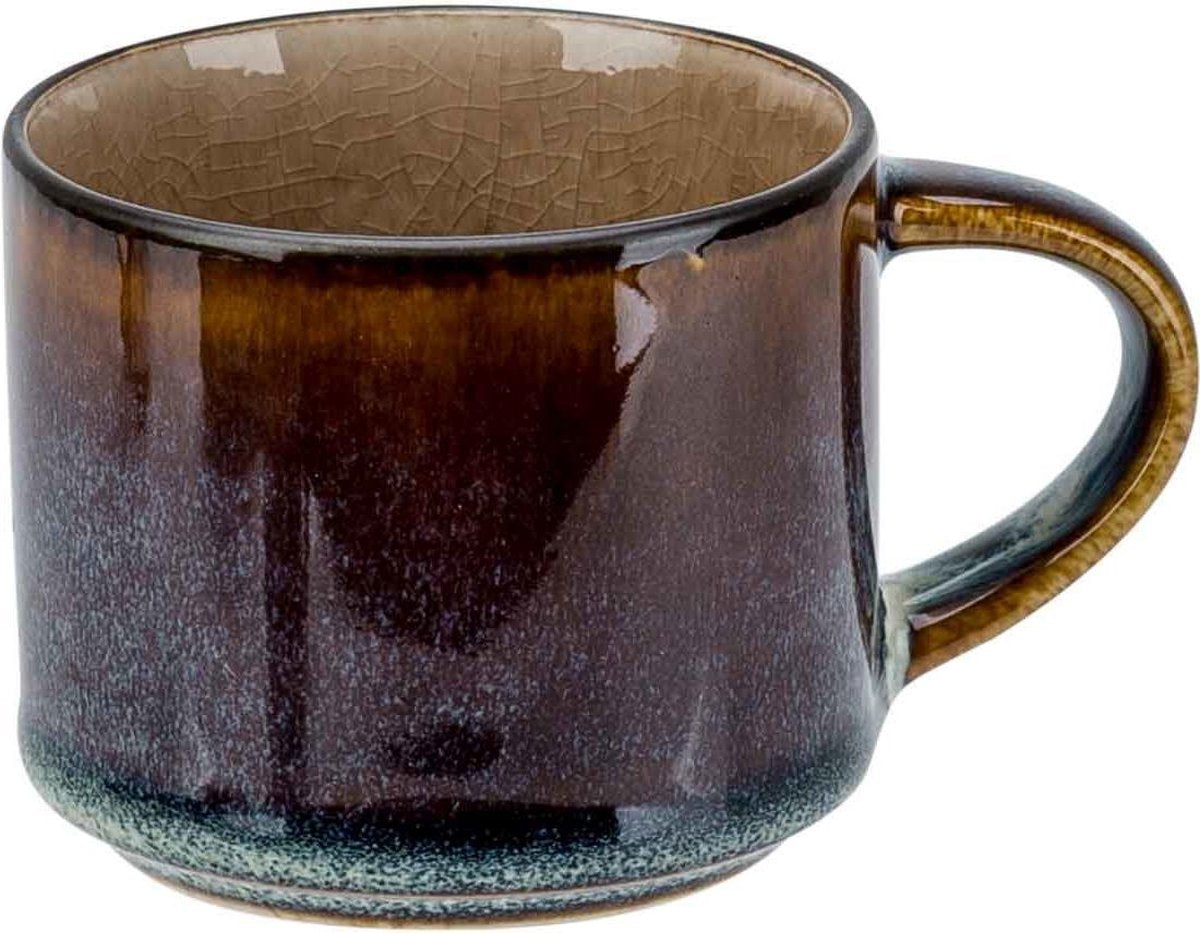 Cosy en Trendy Quintana Amber Espressotas 100ml Aardewerk - (Set van 6) En Yourkitchen E-kookboek - Heerlijke Smulrecepten