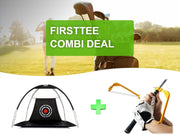 Firsttee - COMBI DEAL - AANBIEDING - Chippingnet & Swing Guide - met GRATIS opbergtas - Swing - Golftrainingsmateriaal - Chipping net - Golfnet - Swingtrainer - Golf accessoires - Golfswing - Cadeau - Golf sport - Training - Oefennet - Golf net