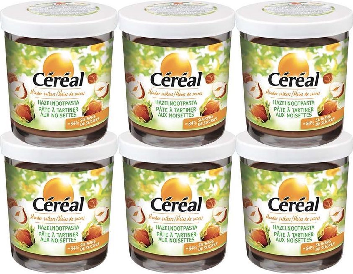 6x Cereal Hazelnootpasta 200 gr