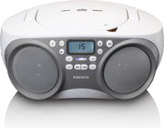 Lenco SCD-301GY - Draagbare FM Radio/CD/MP3 en USB speler - Grijs