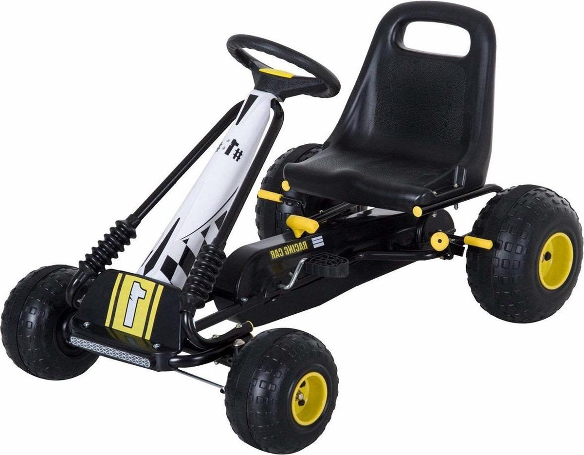 HOMCOM Trapauto Go Kart zwart