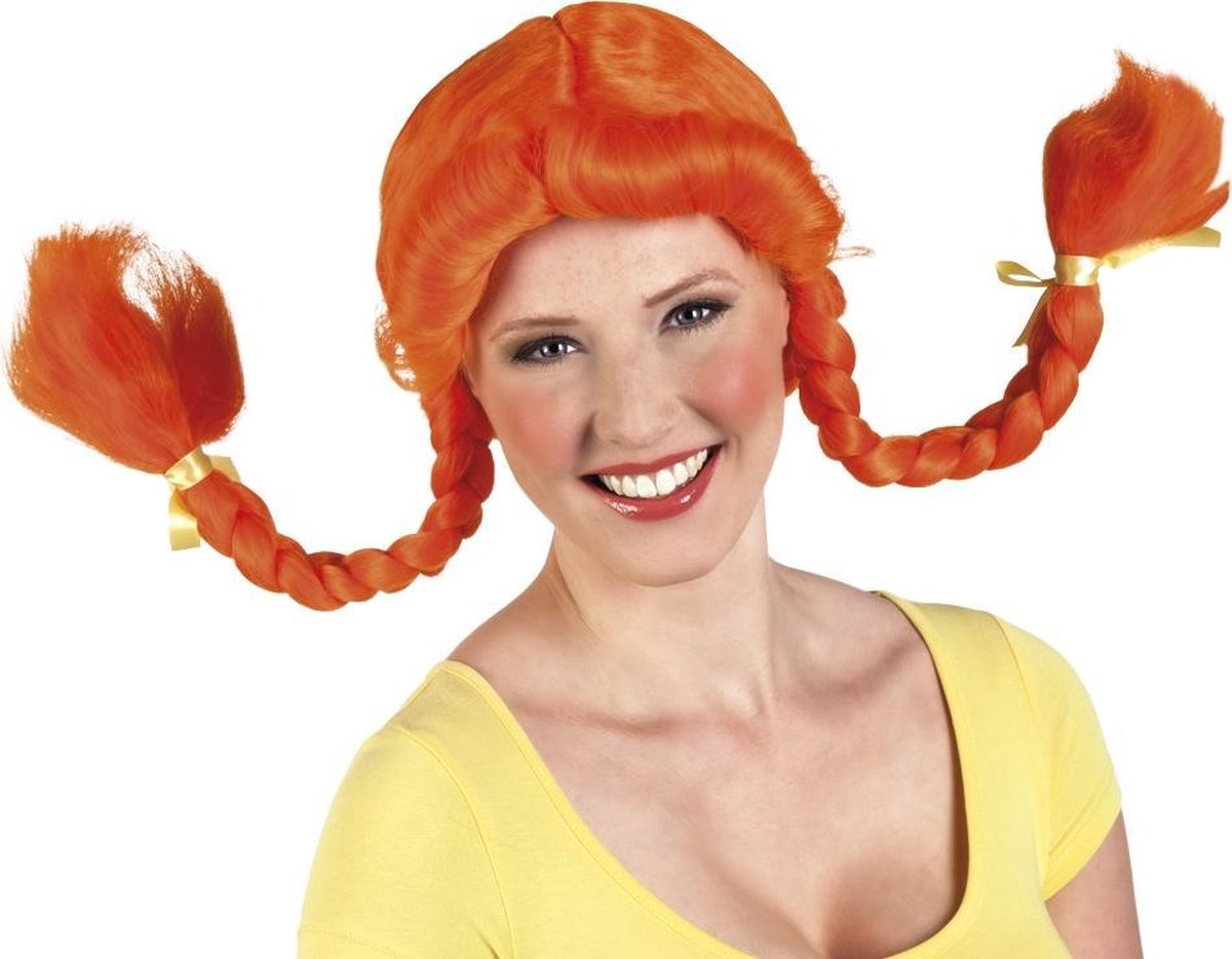 12 stuks: Pruik Braided - Oranje