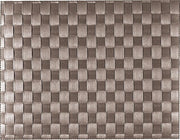 Saleen 30 x 40 cm Square Plastic Plaited Placemat taupe