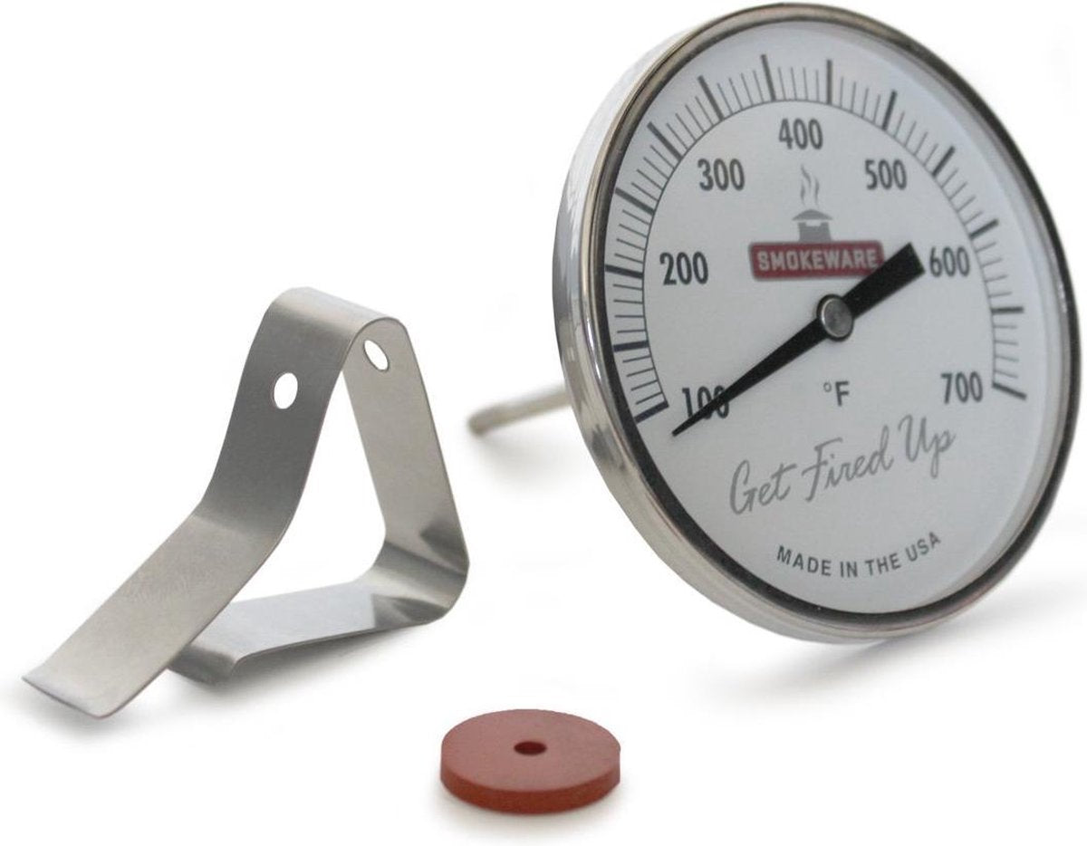 Smokeware Thermometer - Wit - Temperatuurmeter - Waterdicht - Barbecue thermometer - Barbecue temperatuurmeter - Geschikt voor Big Green Egg