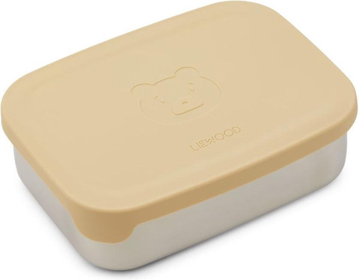 Nina Large Lunch Box Mr Bear Wheat Yellow | Liewood