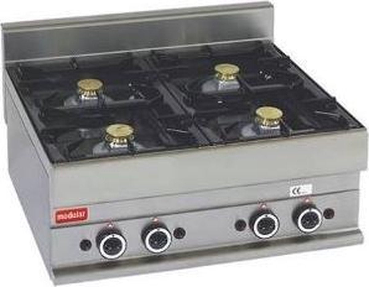 Modular 650 gasfornuis met 4 kookpitten