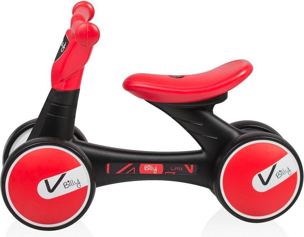 Billy Loopfiets Lima Rood - Zwart