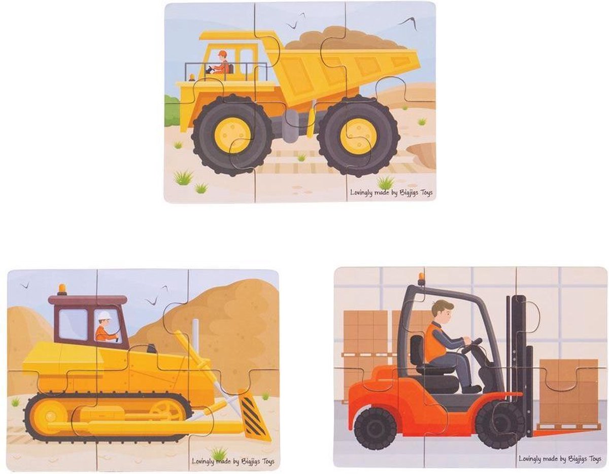 Bigjigs Big Movers - 6 Piece Puzzles