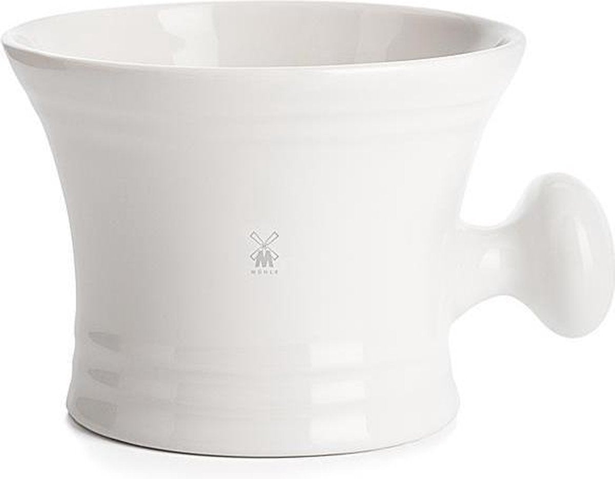 Muhle scheerkom porselein wit + handvat