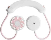 WT-F27 Op de nek gemonteerde dubbele kop bevochtigingsventilator USB draagbare vochtinbrengende spray Sport stille ventilator (wit)