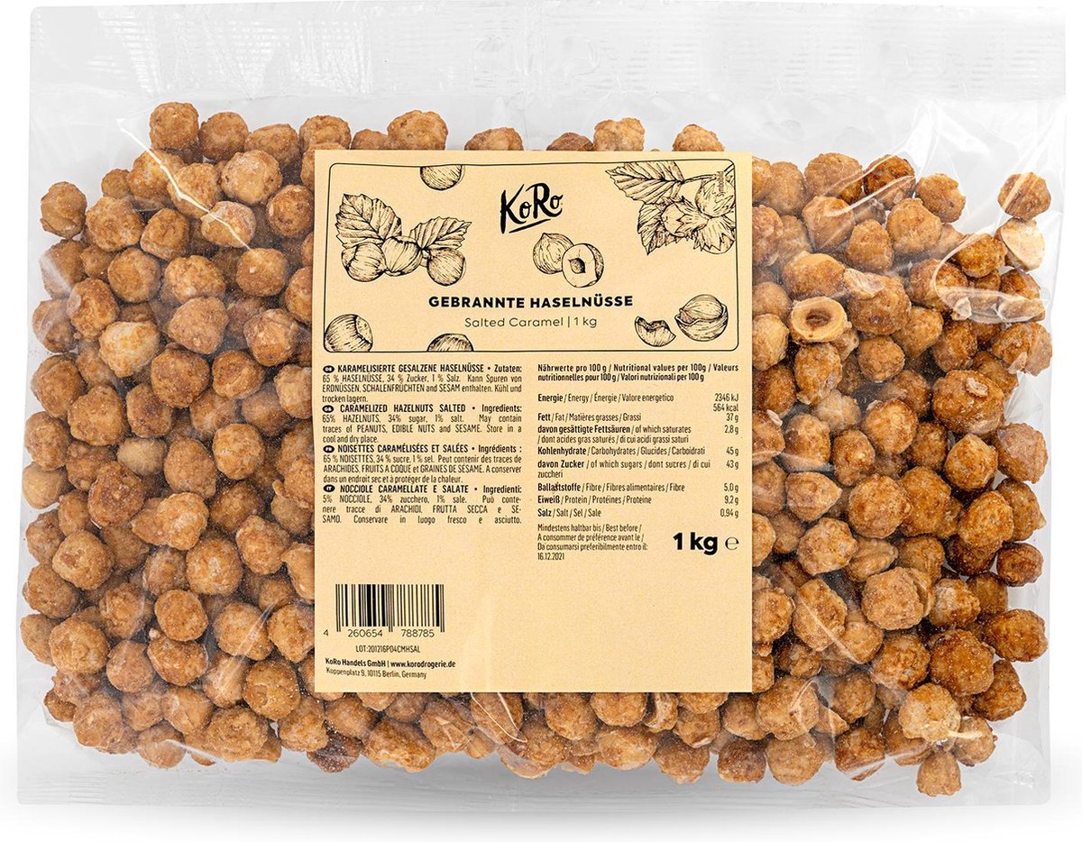 KoRo | Geroosterde hazelnoten gezouten karamel 1 kg