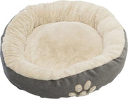 Grijze hondenmand/hondenkussen rond  58 cm