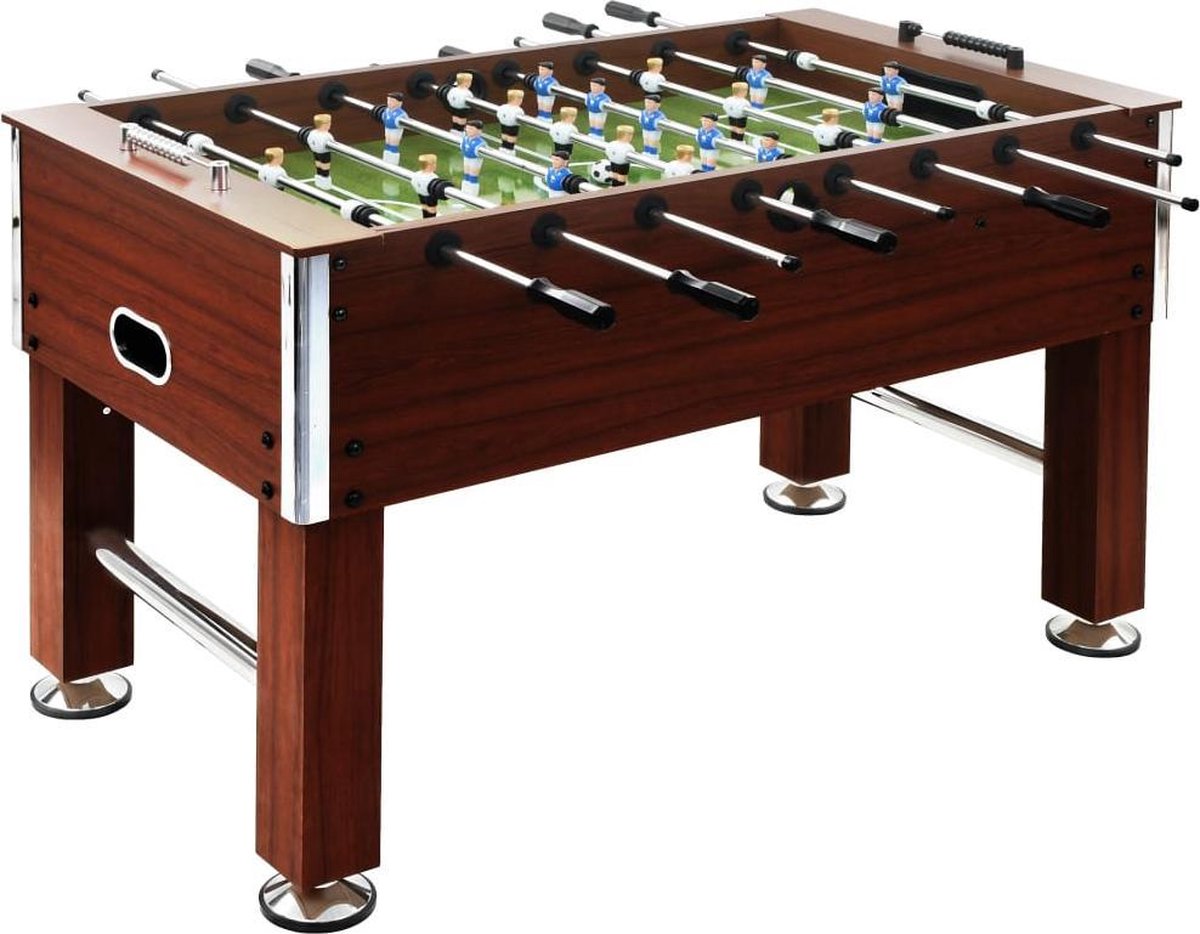vidaXL Voetbaltafel 60 kg 140x74.5x87.5 cm staal bruin