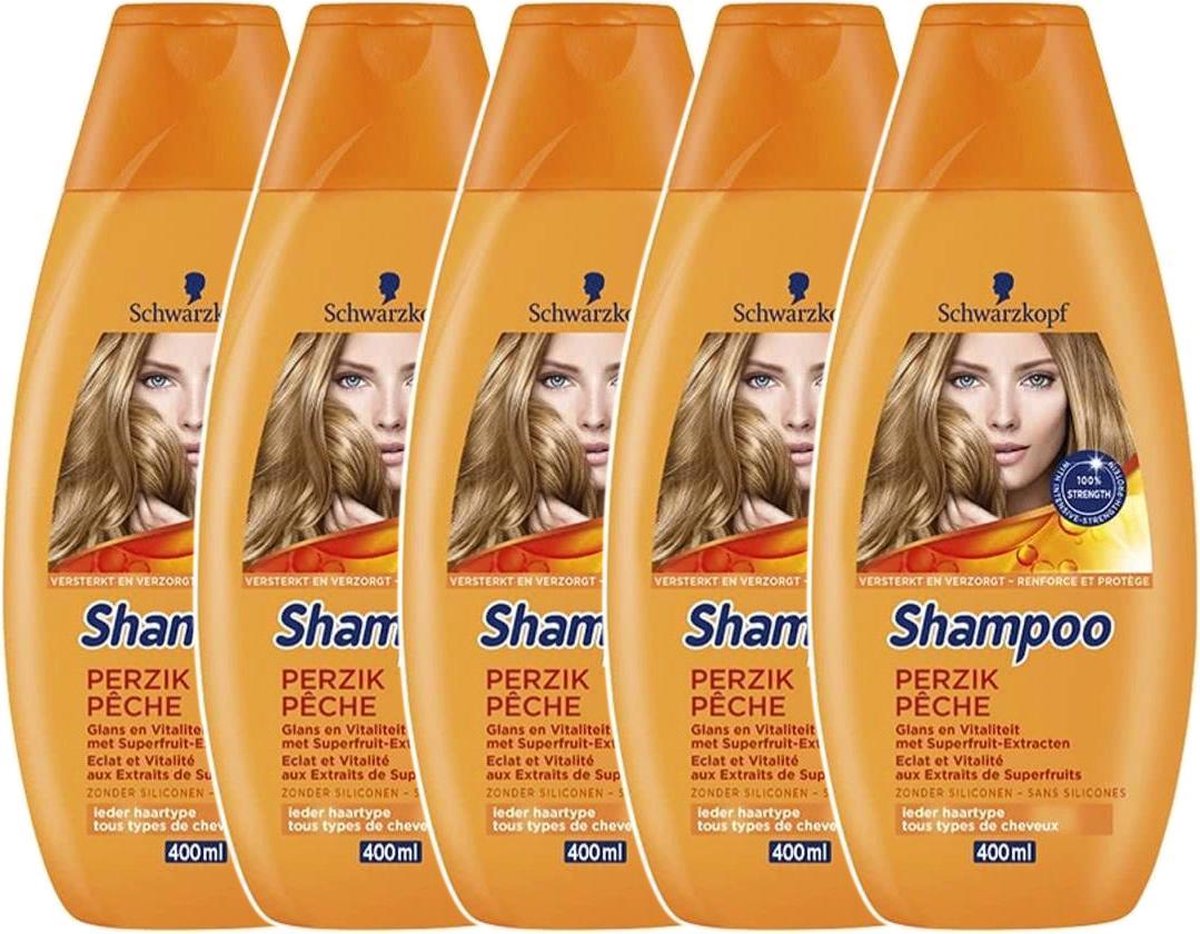 Schwarzkopf shampoo perzik - Voordeelverpakking 5 X 400 ML