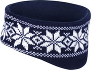 Winter gebreide haarband navy