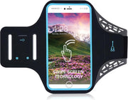 Sportarmband voor iPhone 6/7/8 PLUS - Spatwaterdicht - Ruimte voor pasjes en sleutels - Zwart