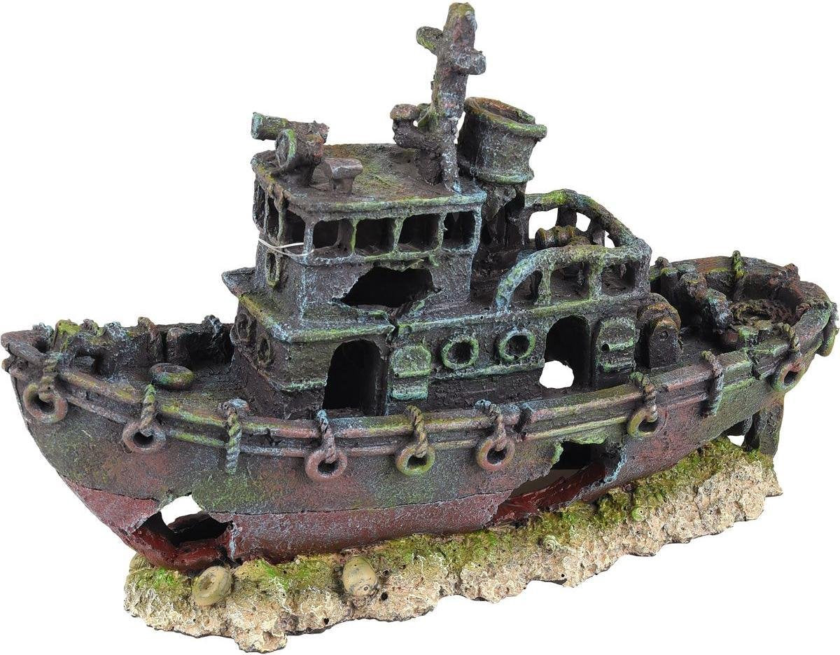 Aquarium Ropa scheepswrak - Grijs - 28.5 x 9.5 x 18.5 cm