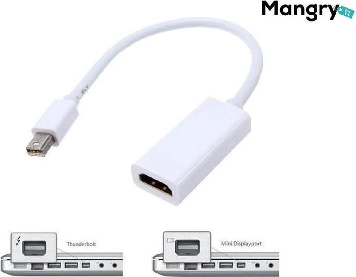 DP-HDMI - Mini DisplayPort mannelijk naar HDMI vrouwelijk adapter