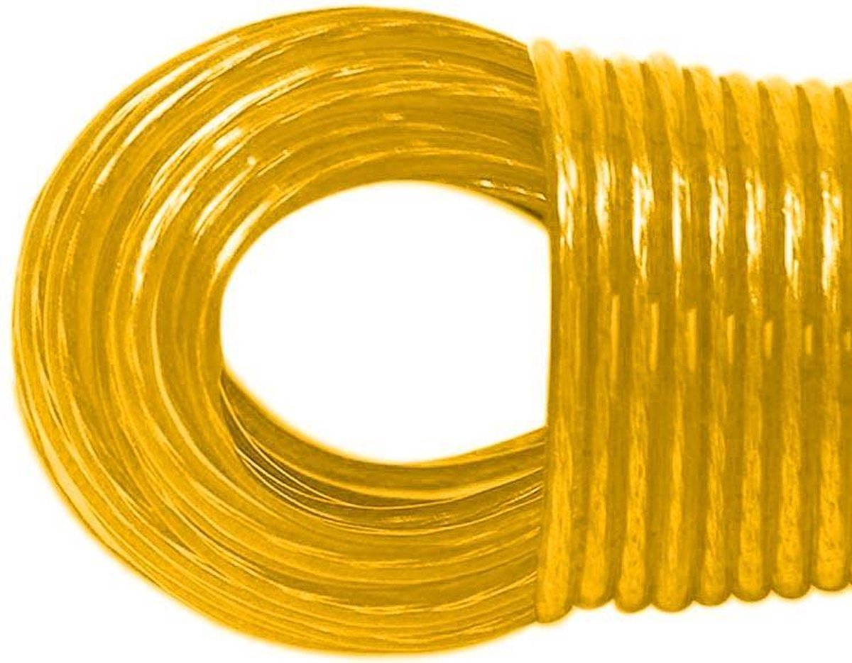 LaundrySpecialist® Waslijn 35 meter met stalen kern - extra sterk en extra lang - Geel