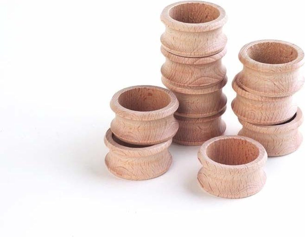 Houten Servet-Ringen - Set van 10
