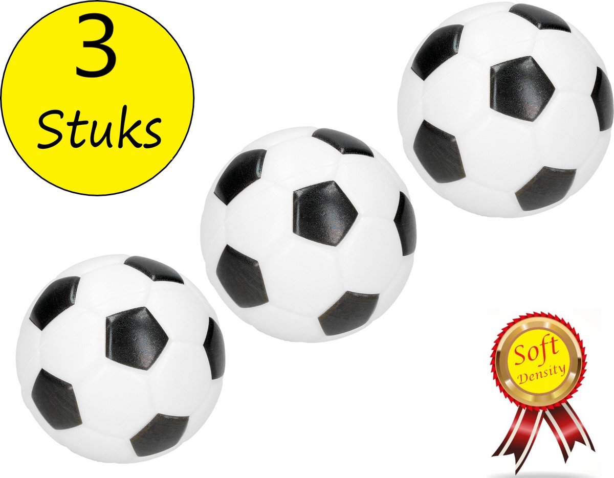 Stressbal Soft Density 3 Stuks – 7cm – Sensomotorische Stimulatie – Anti Stress – Voetbal