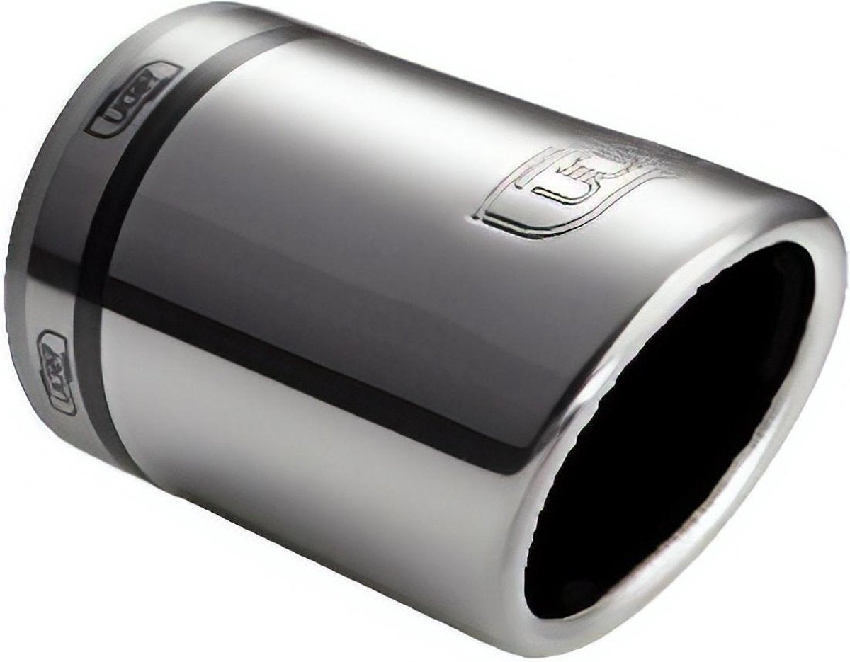 Ulter Sport Uitlaatsierstuk - Rond Ø90mm Schuin - Lengte 120mm - Montage 65-80mm - RVS