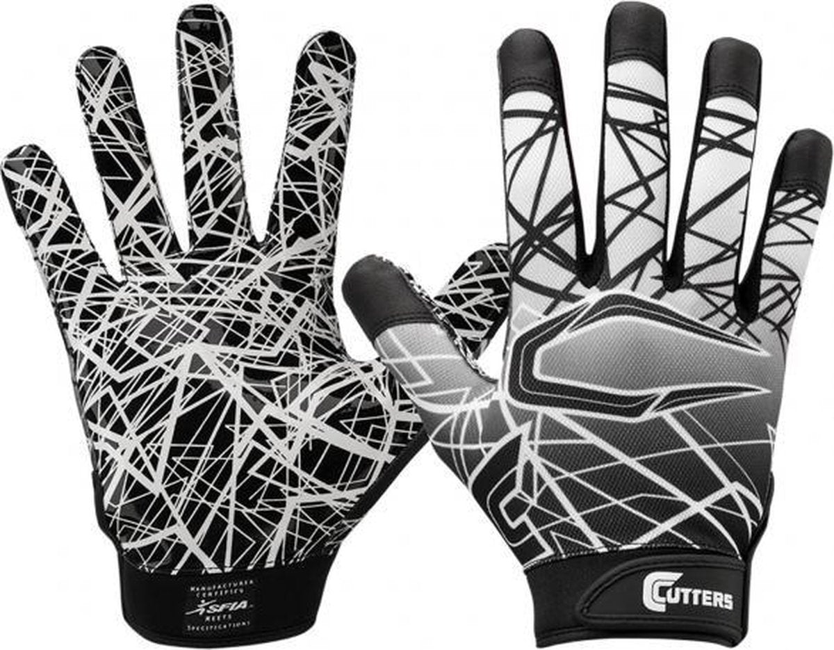 Cutters S150 Game Day Receiver Gloves - Black - X-Large