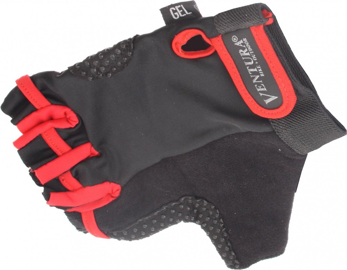 Ventura Gel - Fietshandschoen - Unisex - Rood/Zwart - Maat L