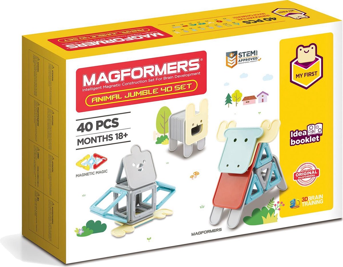 Magformers Animal Jumble Set - 20 onderdelen - Magnetisch speelgoed