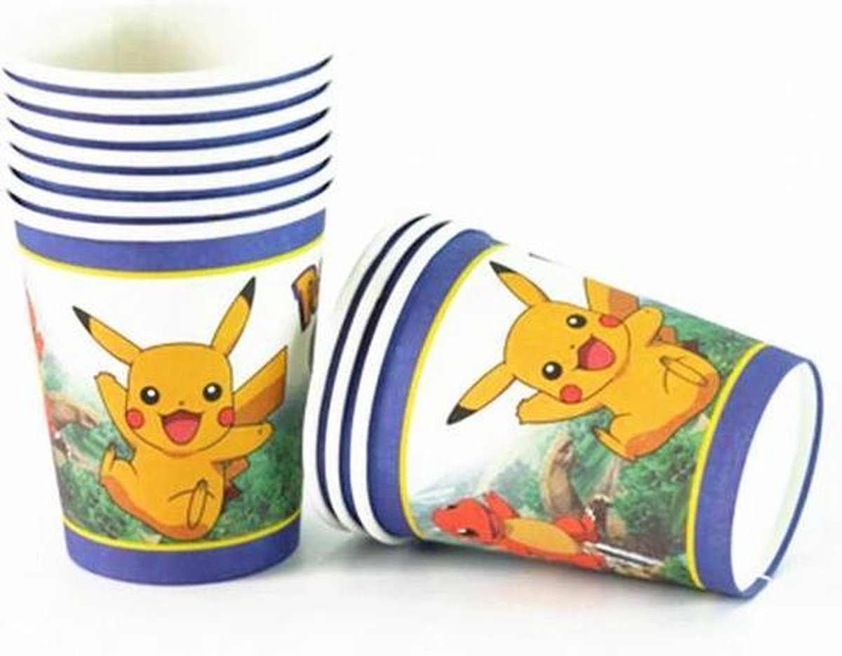 10 stuks kartonnen Pokemon bekers