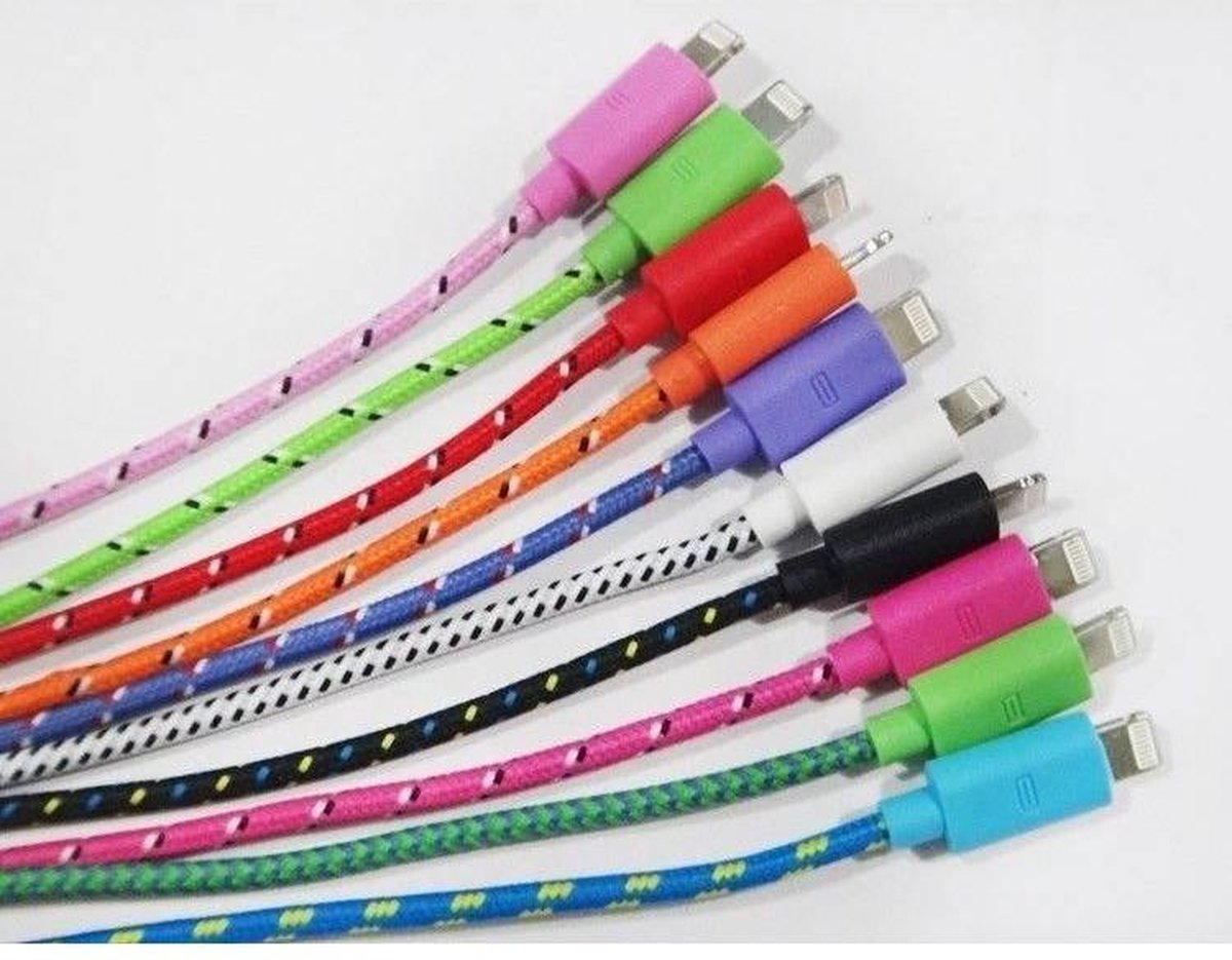 Bellson Nylon Oplaadkabel Voor iPhone (2 Meter)