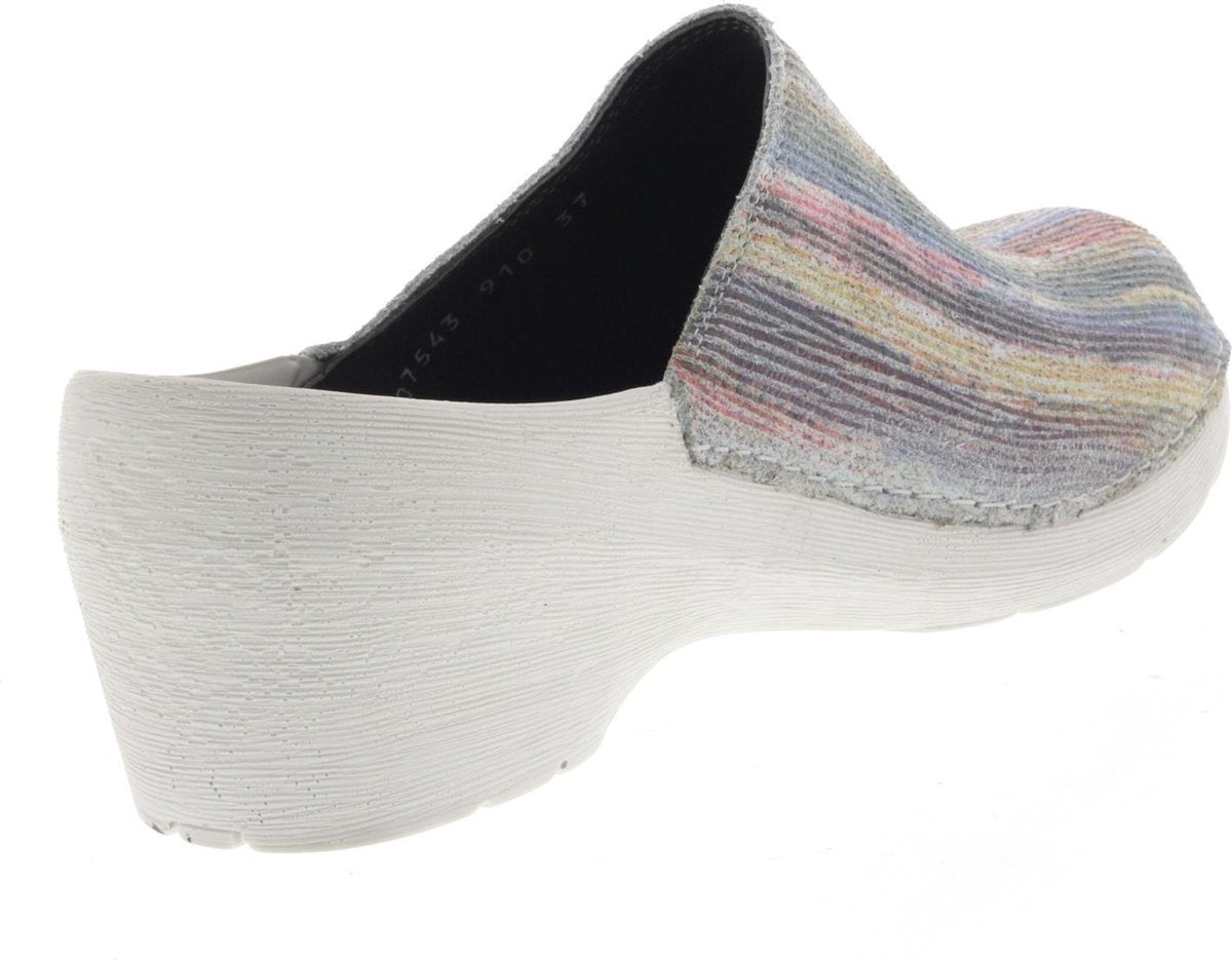 Dames Slippers Wolky 0607543-910 Clog White Multi - Maat 38