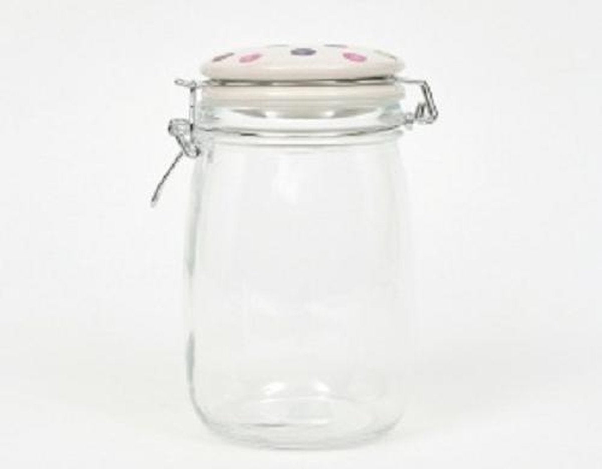 Pot met deksel 1 ltr. Spotty Dotty