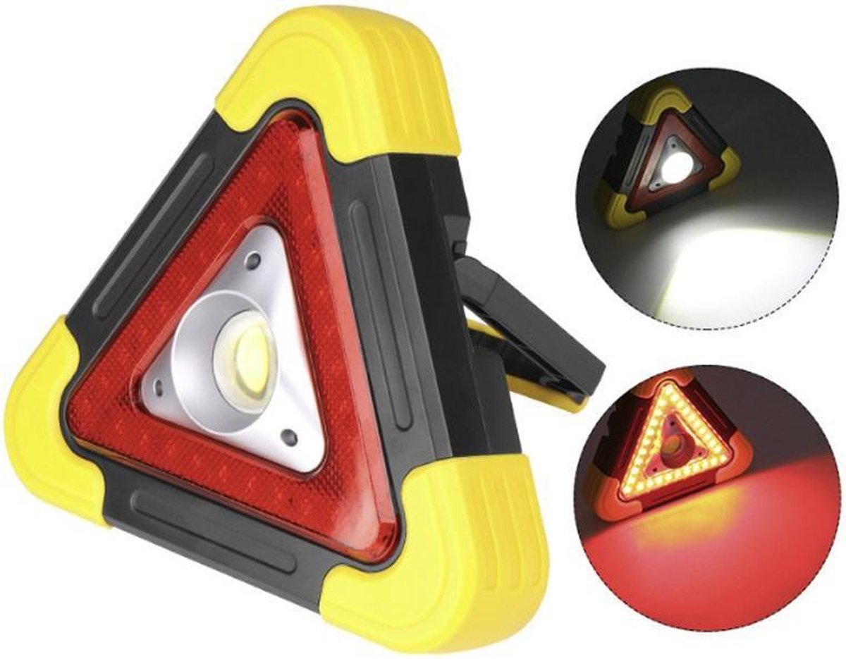 XF-6889 - Multifunctionele Licht LED Lamp - Waarschuw Licht - LED 500 lumens - Caming - Oplaadbare Zaklamp - Solar lader - Powerbank - Zwart