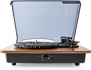Platenspeler | 33 rpm / 45 rpm / 78 rpm | Riemaandrijving | 1x Stereo RCA | Bluetooth® | 9 W | Ingebouwde (voor) versterker | ABS / MDF | Bruin / Zwart
