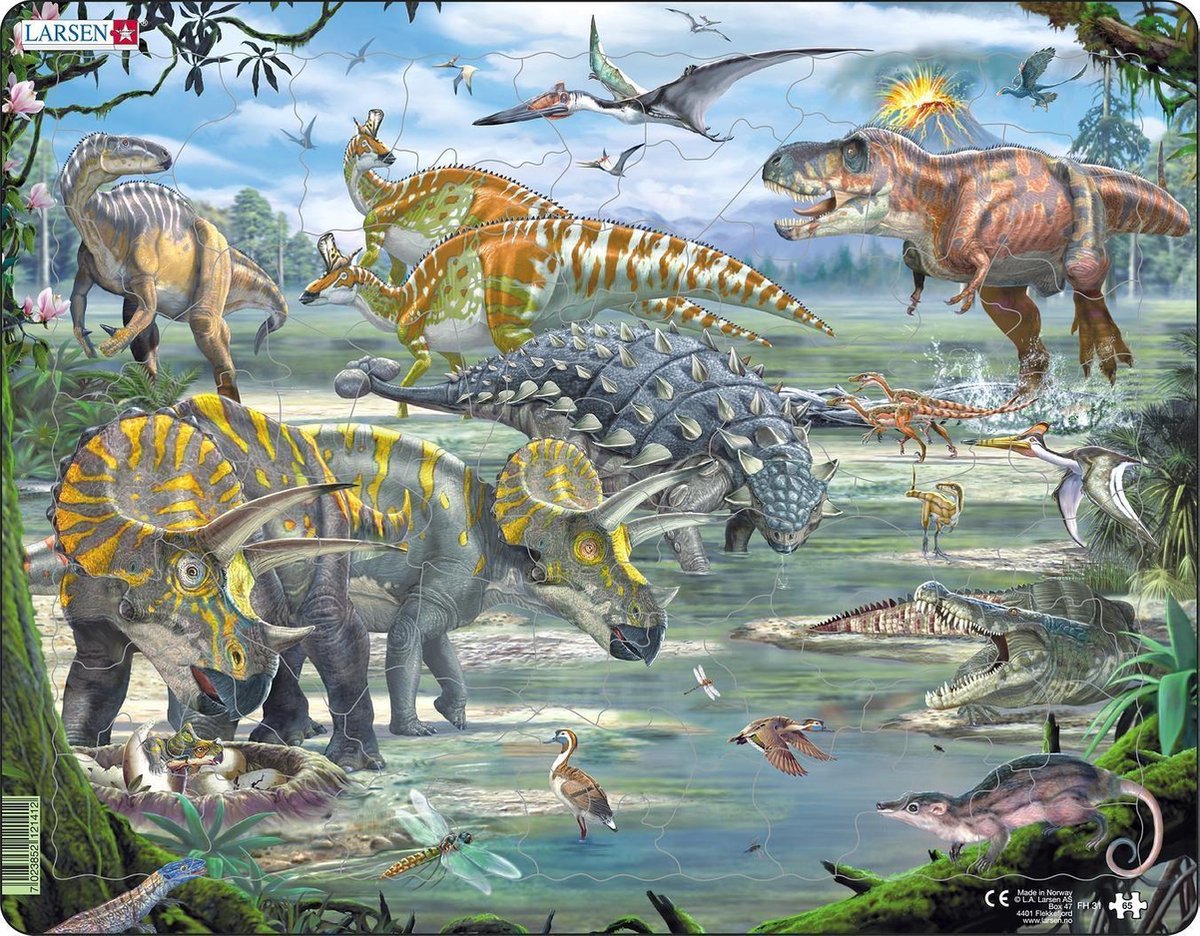 Puzzel Maxi Dieren - Dinosaurussen - 65 stukjes