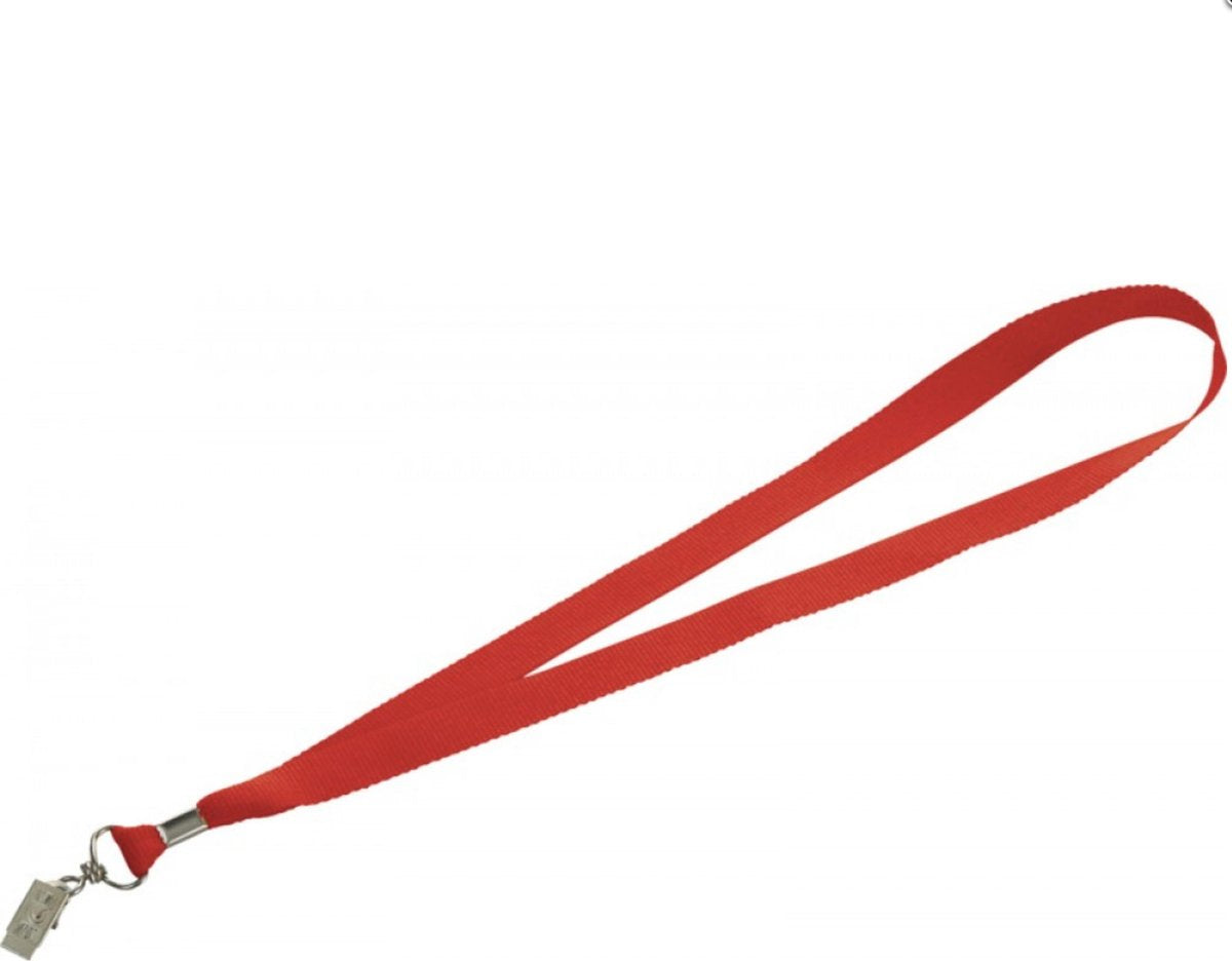 Keycord Rood met Klemmetje - 48 CM