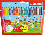 Viltstiften STABILO Trio A-Z 16 + 8 GRATIS