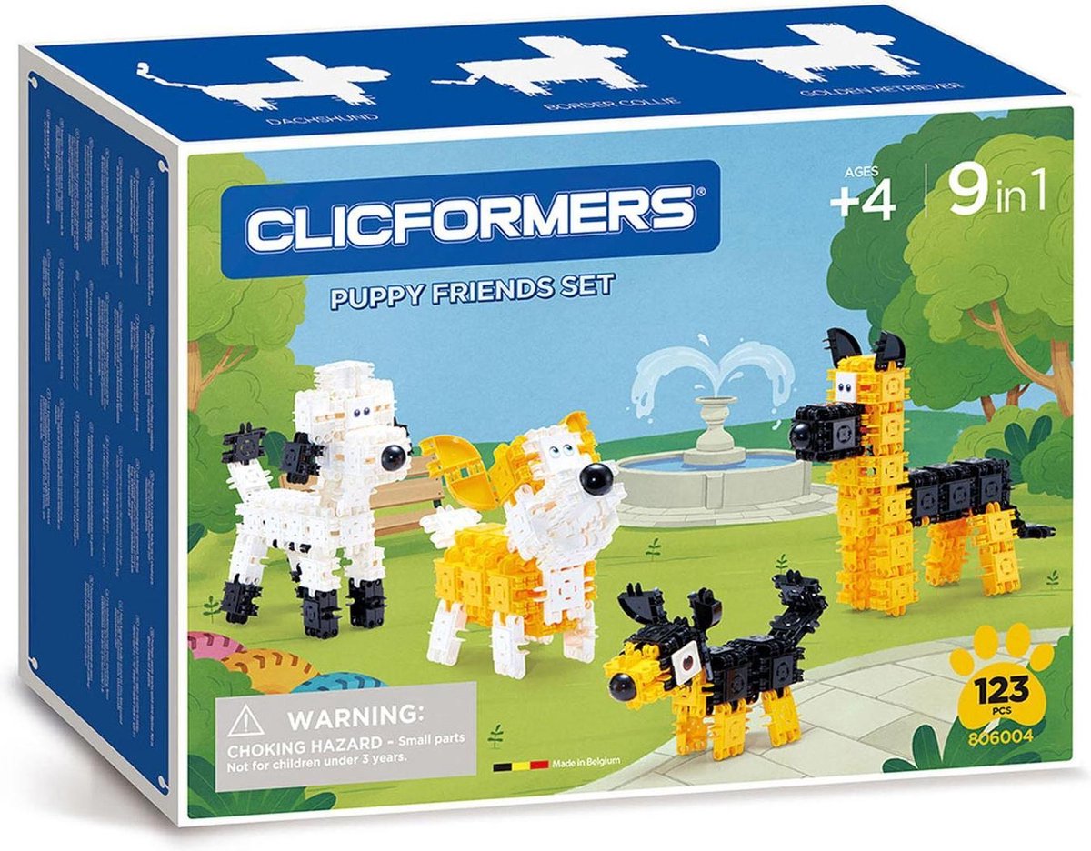 Clicformers Puppies Friends Set - 123 onderdelen - Bouwset