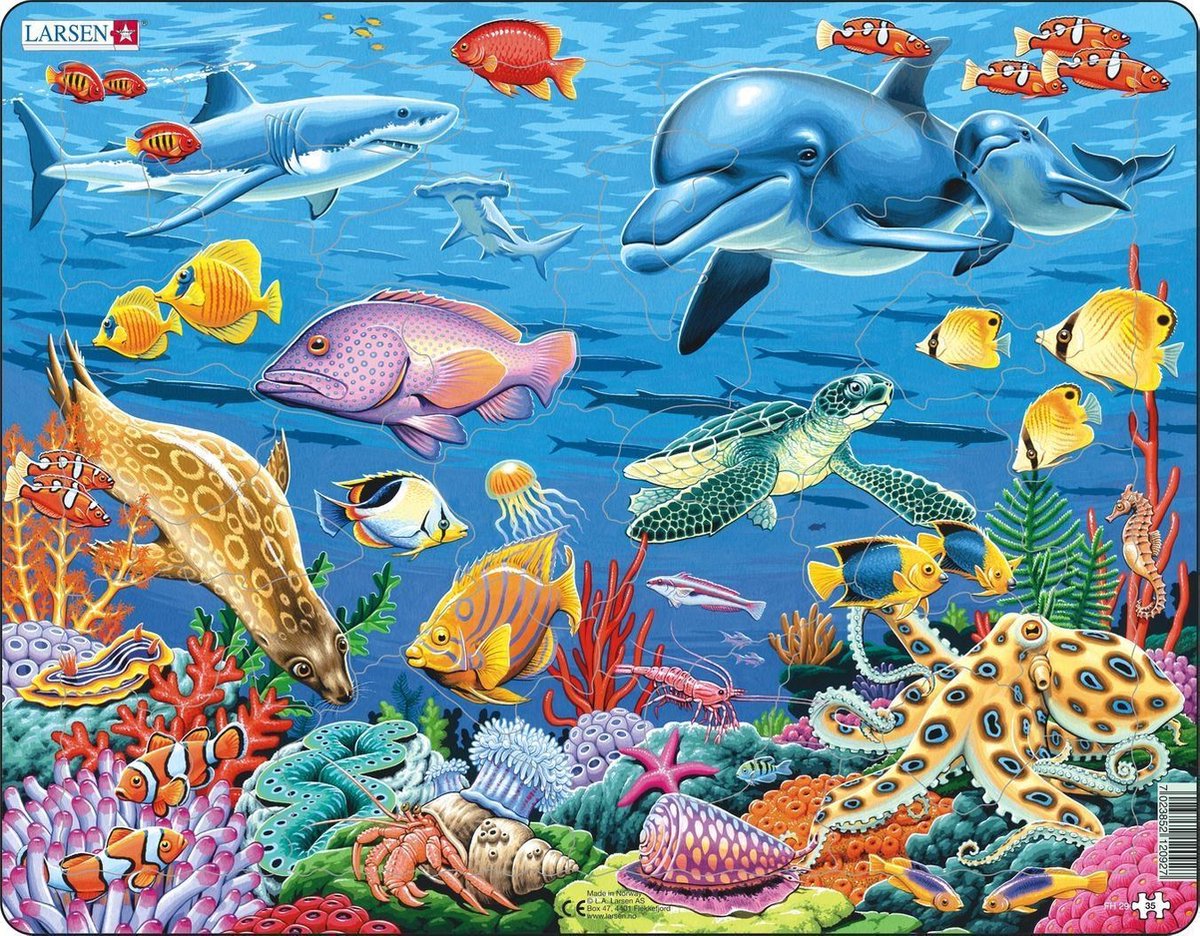 Puzzel Maxi Dieren - Koraafrif - 35 stukjes