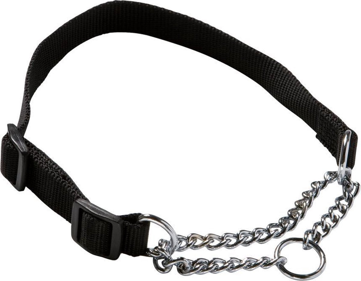 ZWARTE adori halsband met slipketting